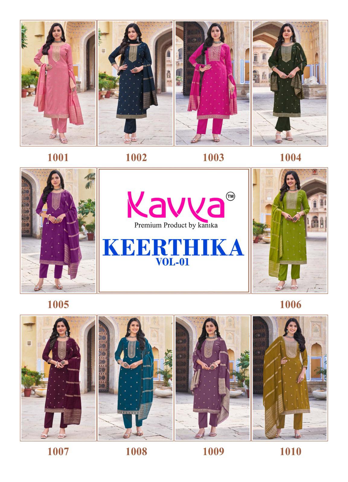 Keerthika Vol 1 By Kavya Viscose Kurti With Bottom Dupatta Wholesale Online